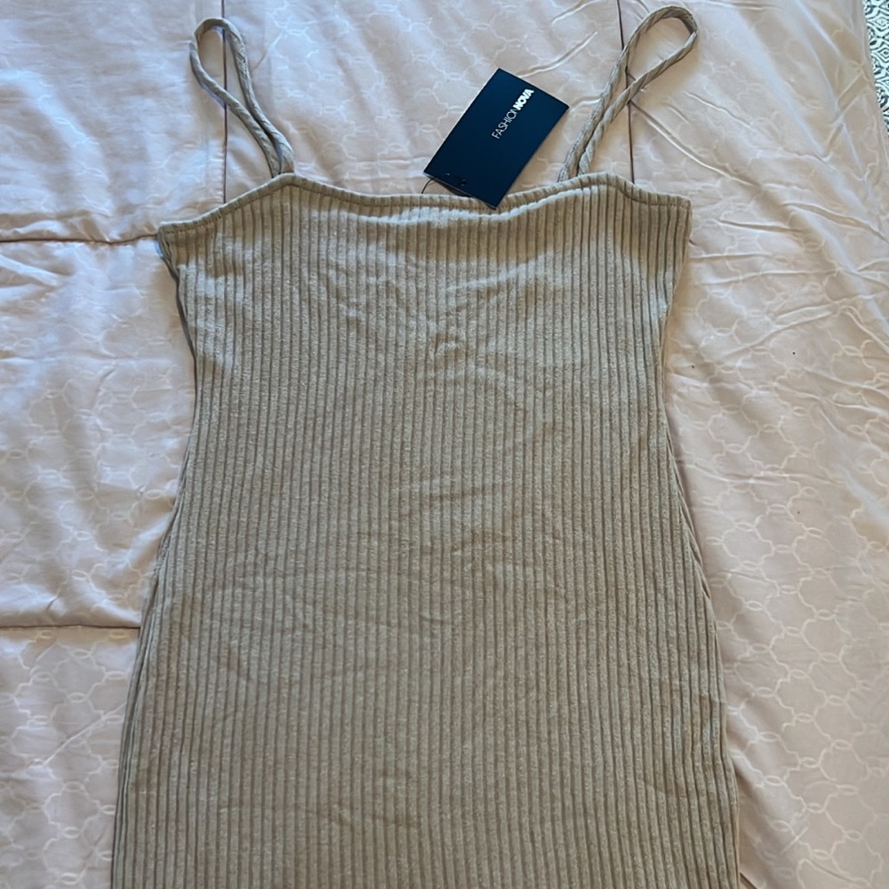 Tan causal dress w cover up